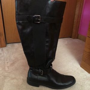 Call It Spring Black Leather Riding Boots